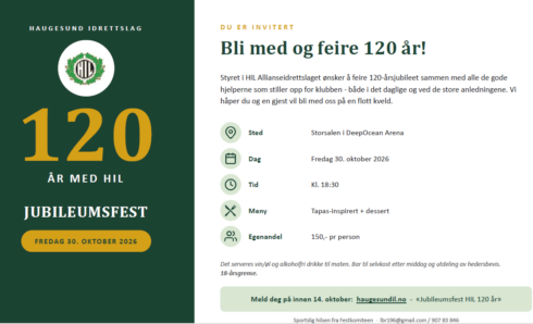 JUBILEUMSFEST HIL 120 ÅR